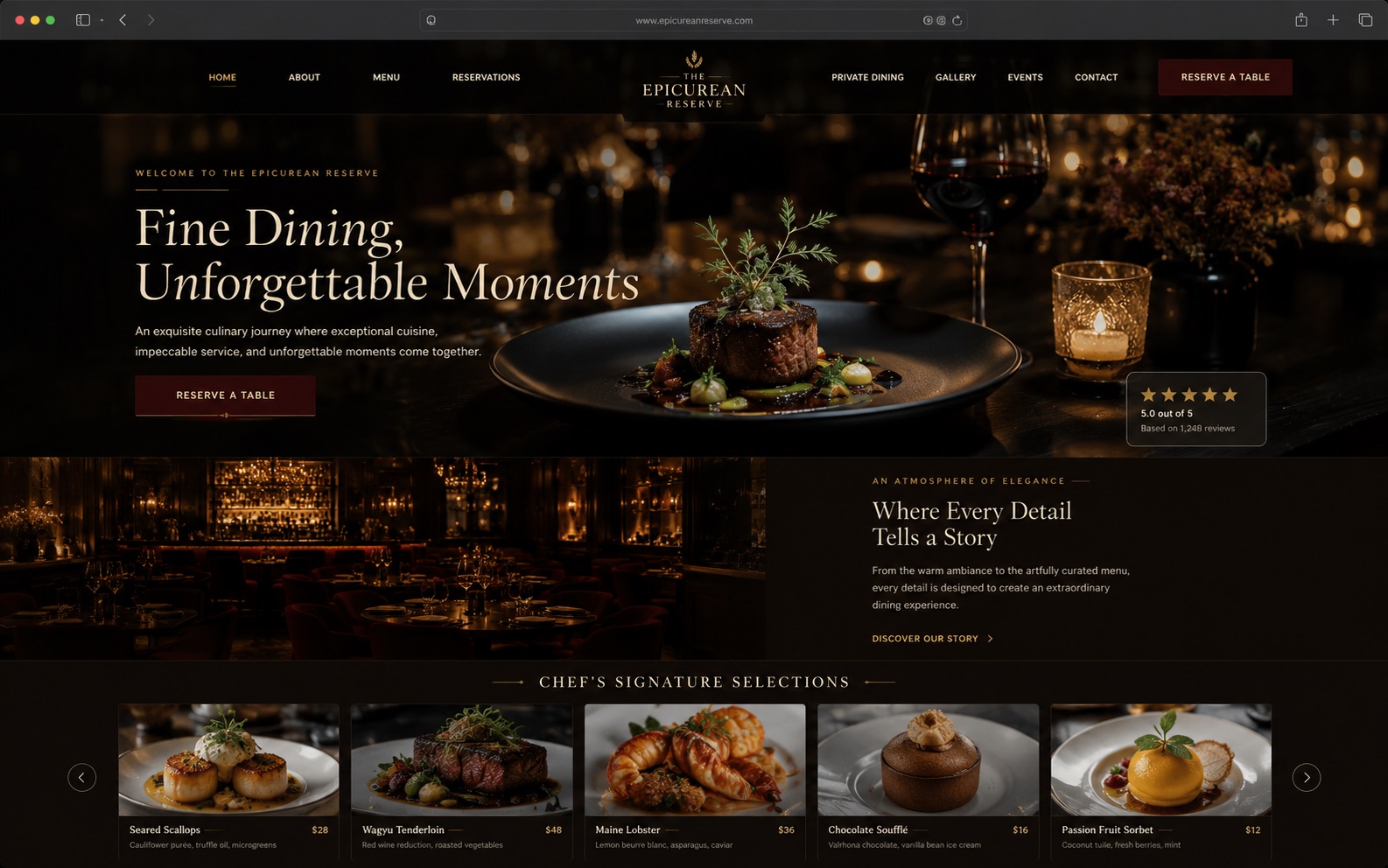 Restaurant Website Design